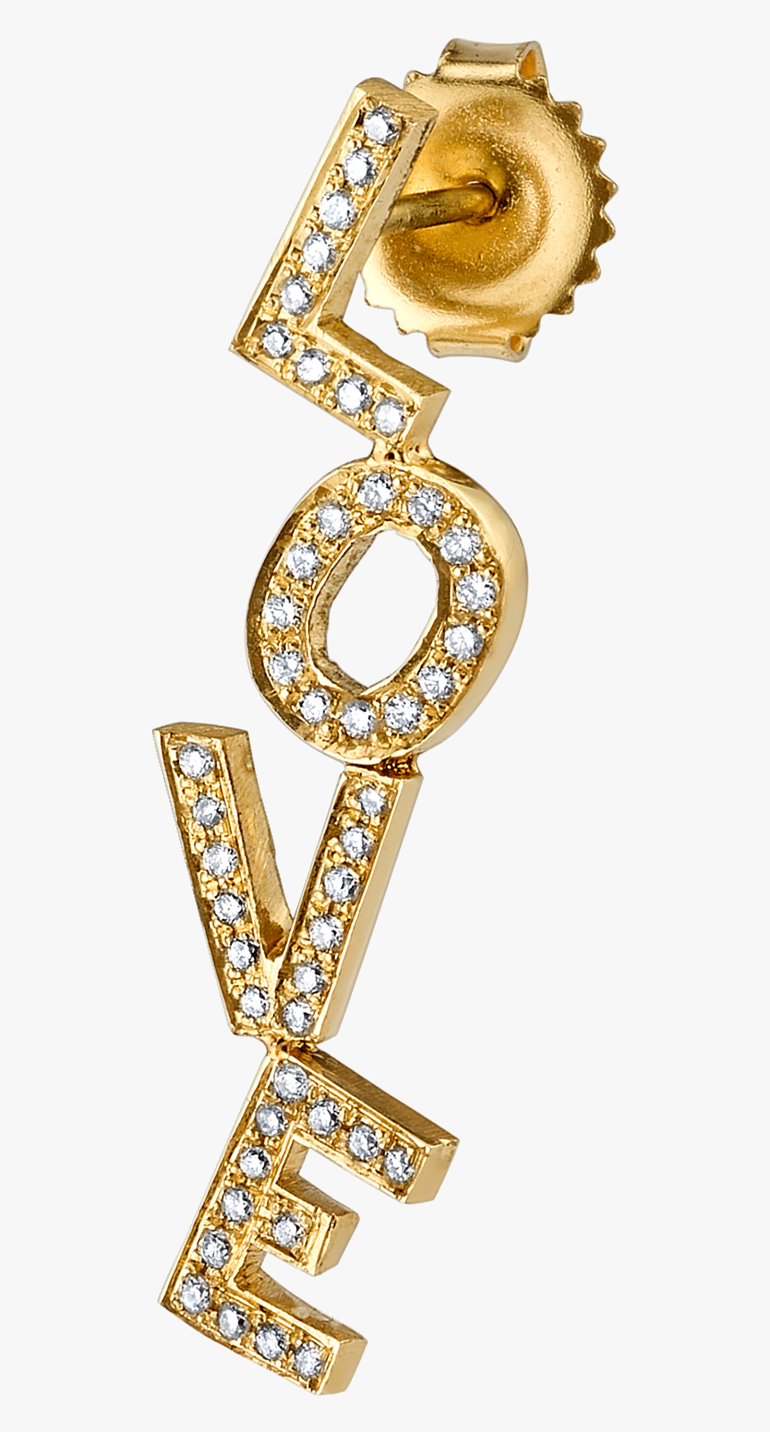 Custom Diamond Letter Earring - Body Jewelry, HD Png Download