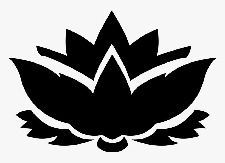 Plant,flower,leaf - Lotus Flower Silhouette Png, Transparent Png