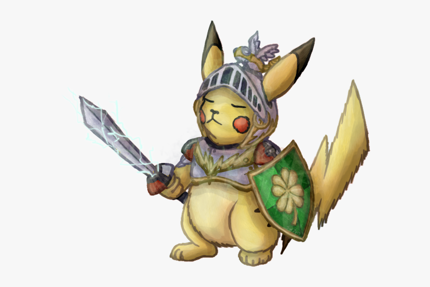 Sword And Shieldachu - Cartoon, HD Png Download