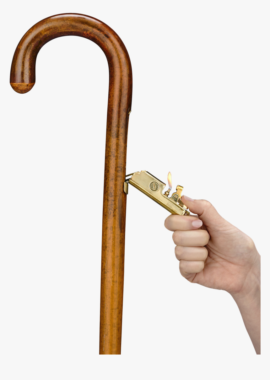 Cigar Lighter Cane - Flask Canes With Hidden Features, HD Png Download