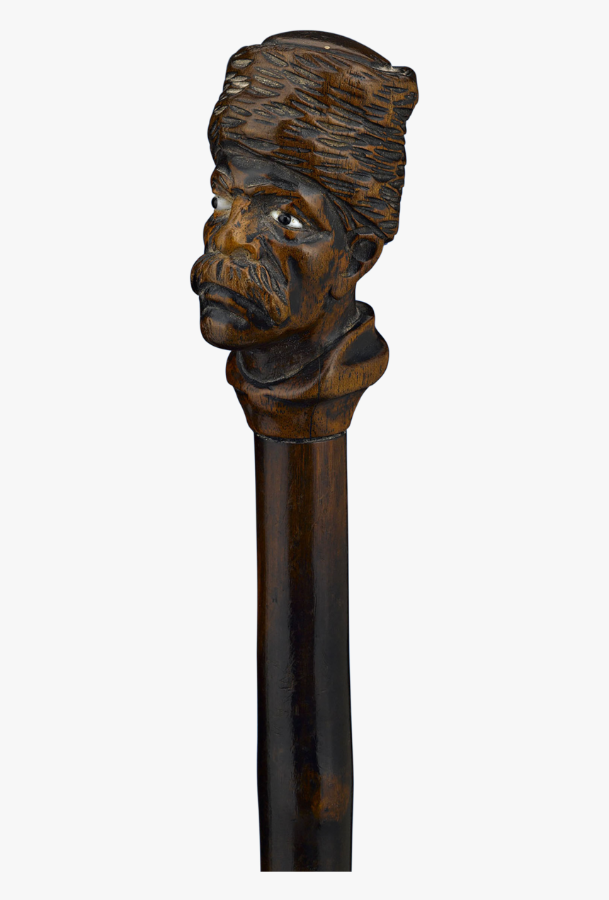 Carved Folk Art Walking Stick - Antique Folk Art Canes, HD Png Download