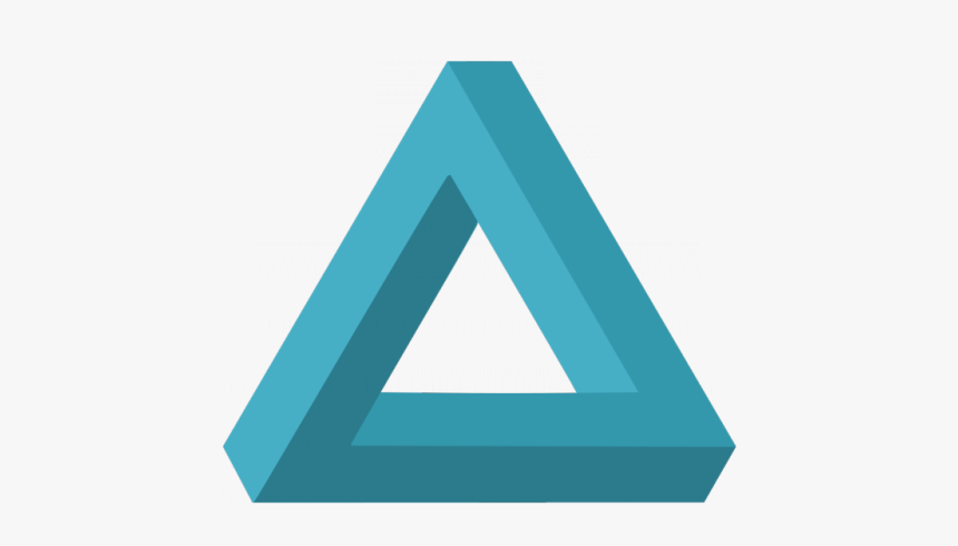 Penrose Triangle Transparent Blue, HD Png Download