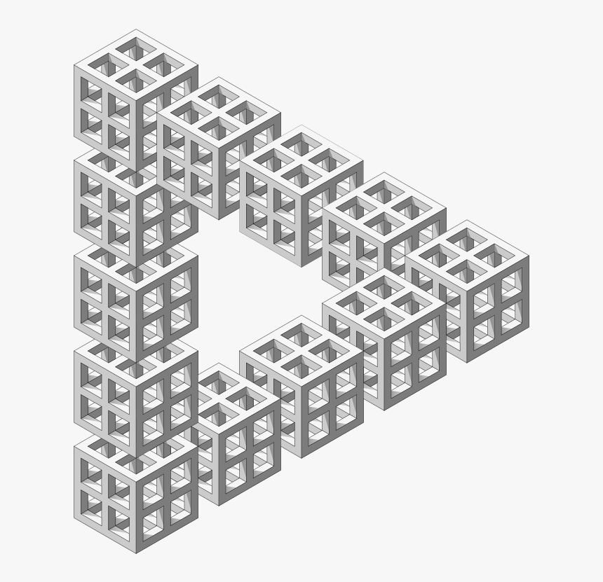 Triangle Staircase Optical Illusion, HD Png Download