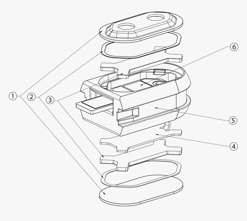 Vista Explodida Da Cápsula Twinplex - Line Art, HD Png Download