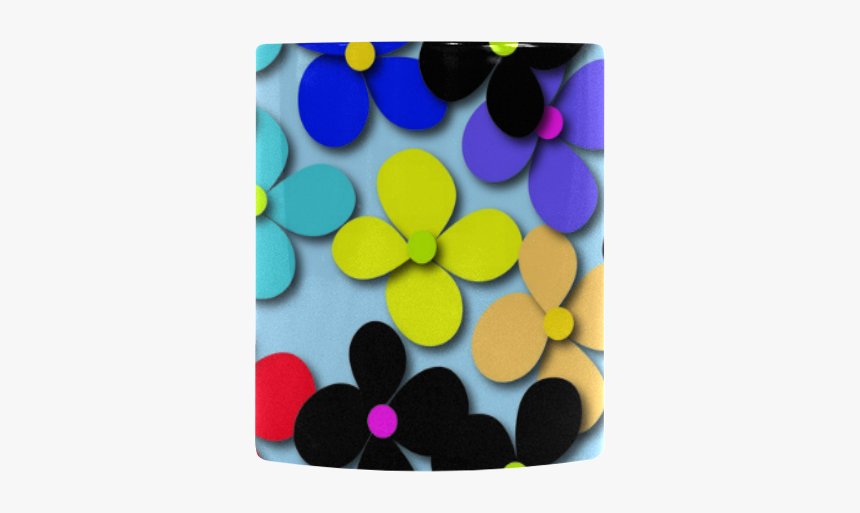 Hippie Trippy Love Peace Flowers Custom Morphing Mug - Circle, HD Png Download