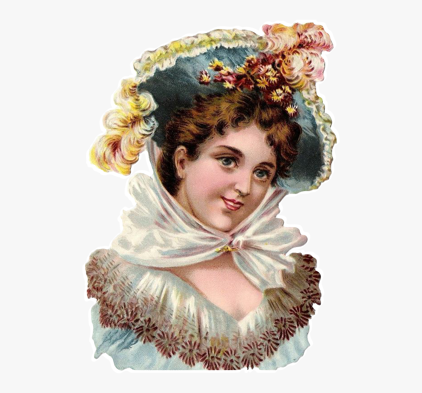 Vintage, Cute, Victorian, Girl, Woman, Antique, Page - Victorian Vintage Woman, HD Png Download