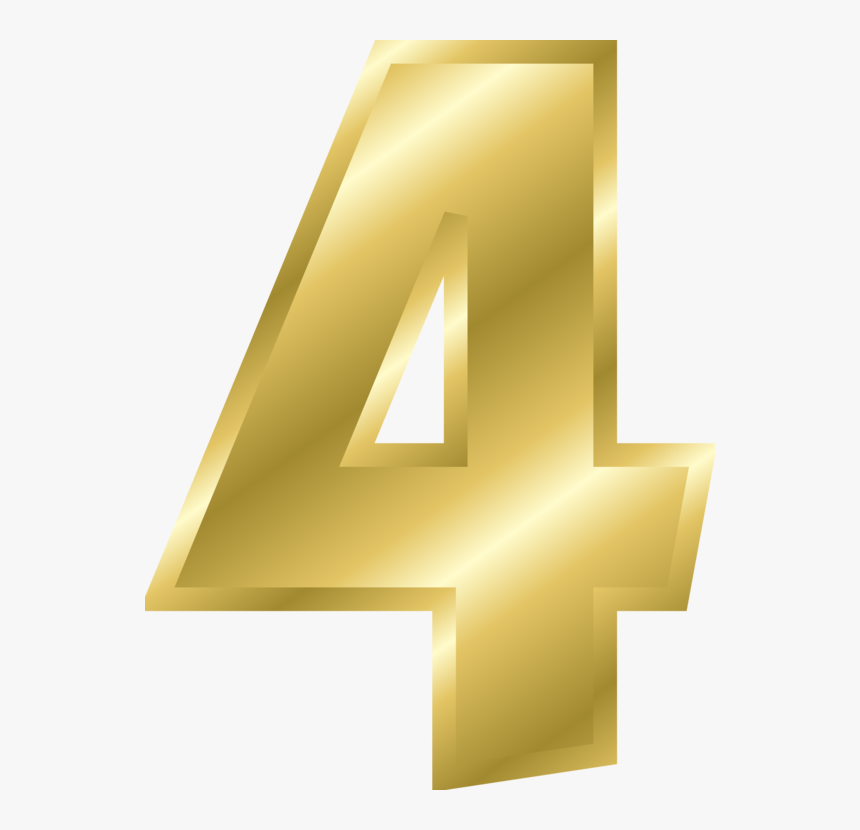 Triangle,symbol,number - Gold Number 4 Png, Transparent Png
