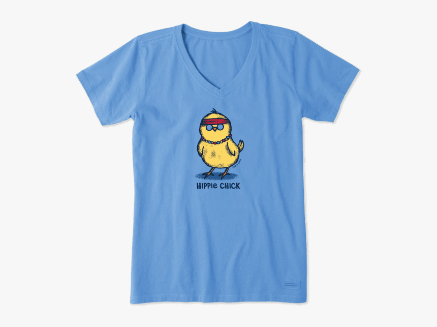 Women S Hippie Chick Crusher Vee - Life Is Good Womens, HD Png Download
