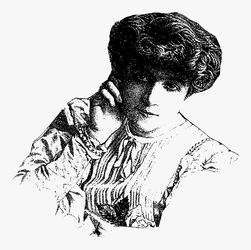 Gibson Girl Png - Woman Antique Illustration Png, Transparent Png