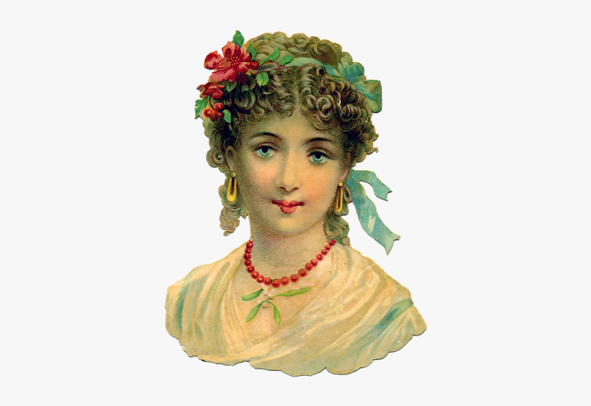 Woman, Vintage, Vintage Woman, Victorian, Portrait - Headpiece, HD Png Download