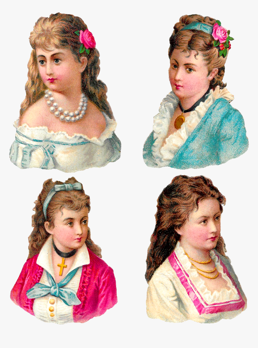Digital Collage Sheet Victorian Women Antique Clipart - Girl, HD Png Download