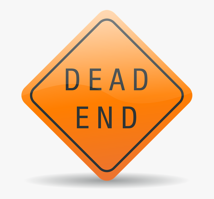 Dead-end, Road Sign, Roadsign, Street, Orange - Animated The End Sign, HD Png Download
