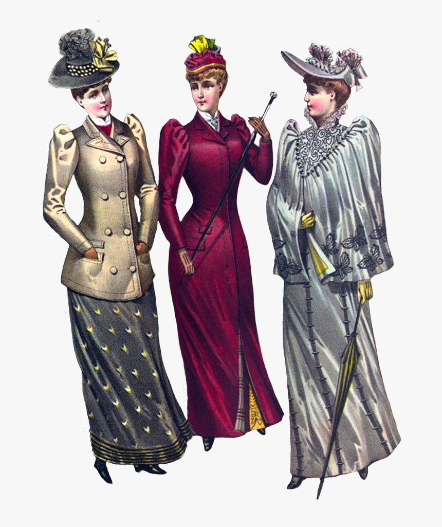 Ladies Victorian Style Fashionable Dresses - Victorian Fashion Png, Transparent Png