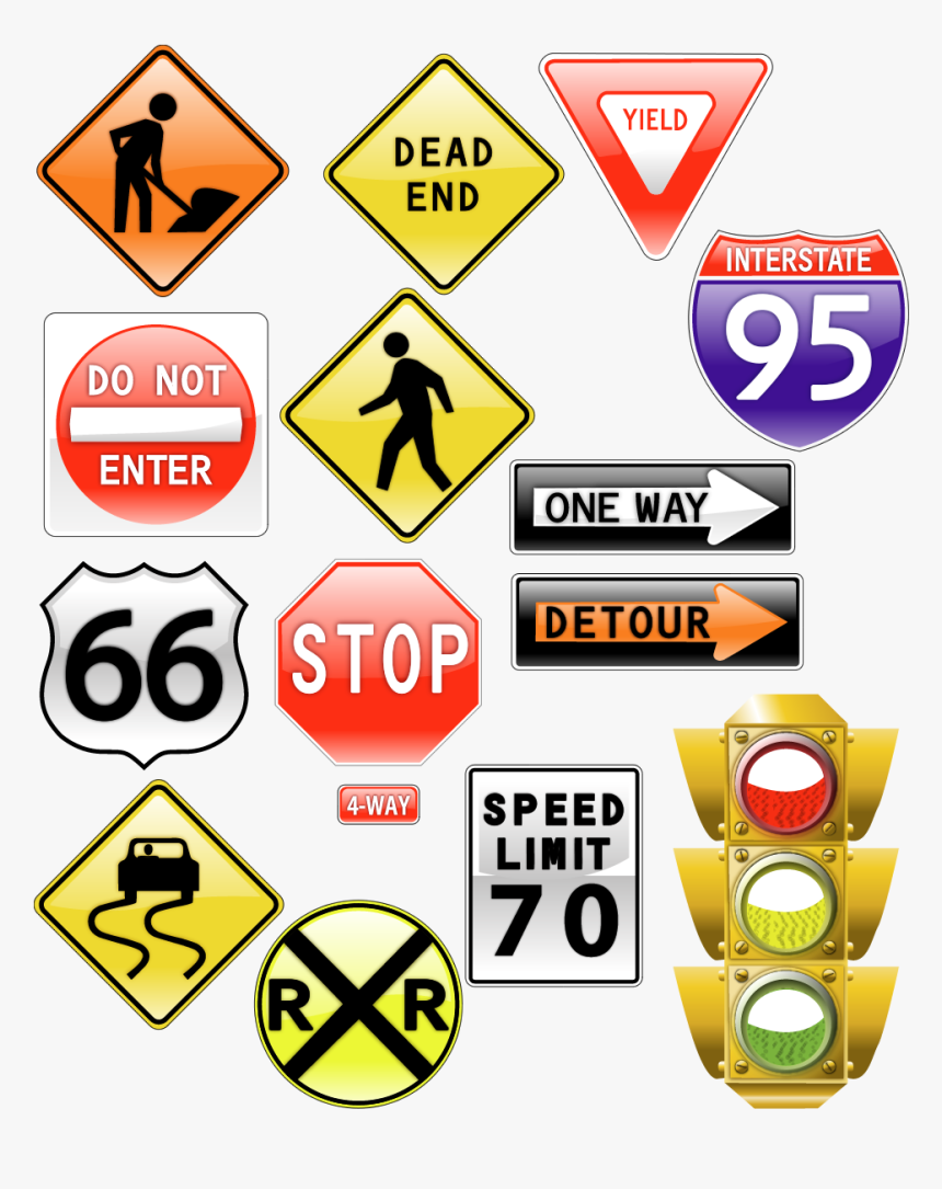 Seales De Trnsito Image - Traffic Light And Signs, HD Png Download