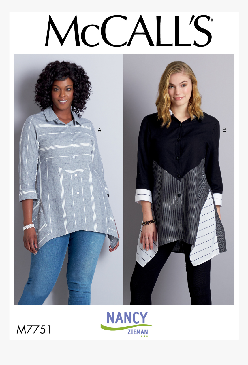 Mccall S 7751 Misses Loose Fitting, Button Front Top - Mccalls 7751, HD Png Download