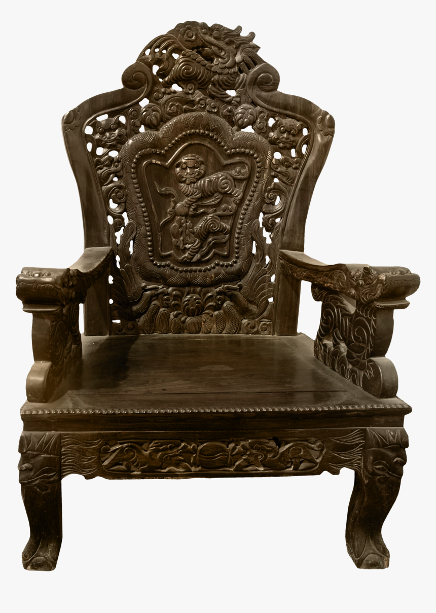 Transparent Carved Wooden Chair Png Picture​, Png Download