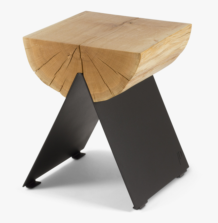 ½ Wooden Stool Black-0 - Wooden Stool, HD Png Download