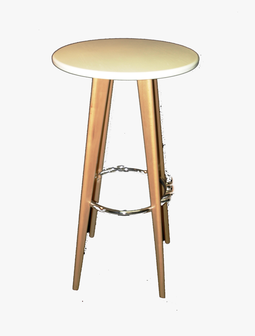 White Wooden High Table - Bar Stool, HD Png Download