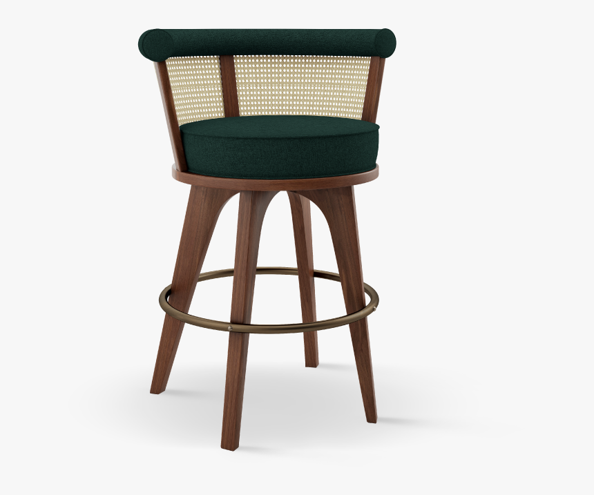George Bar Chair Handcrafted In Walnut Wood, Ratan - George Bar Chair, HD Png Download