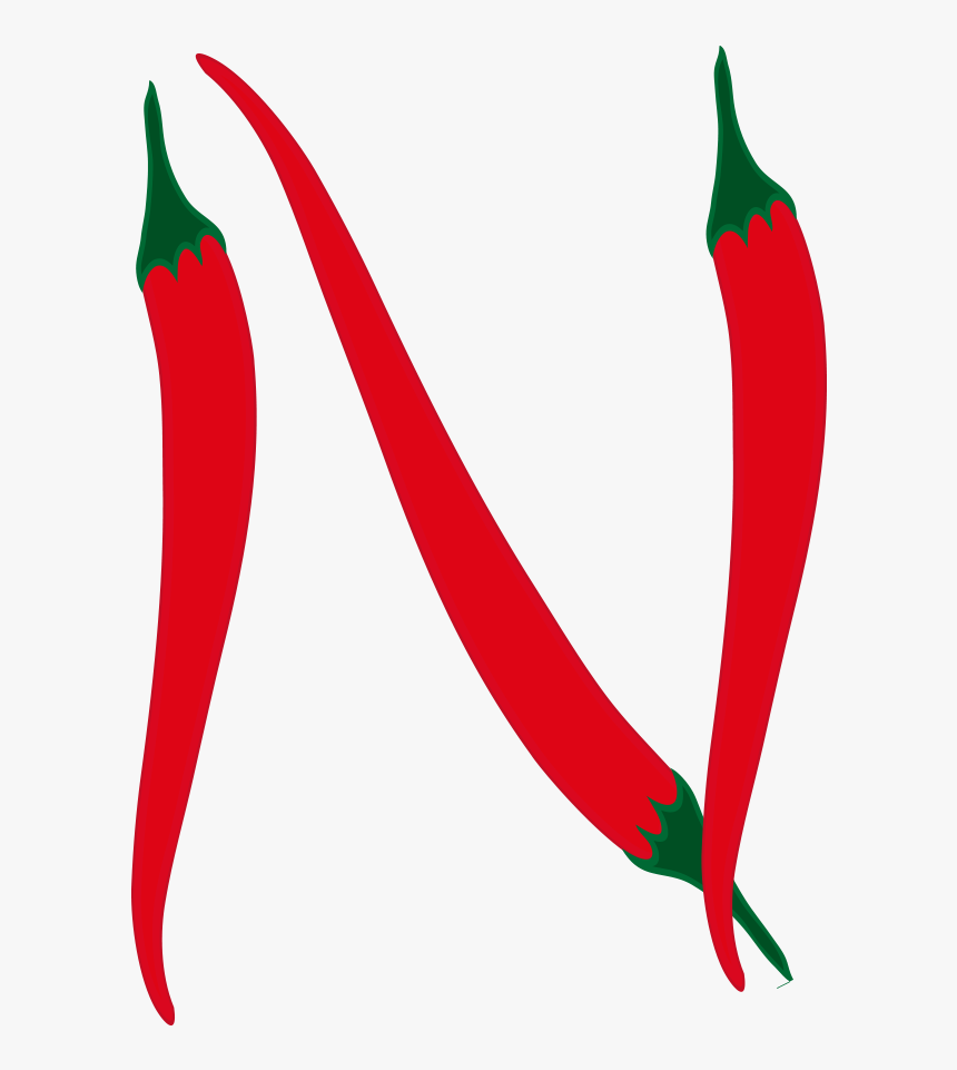 Alphabet Letter N - Alphabet N Chili Png, Transparent Png