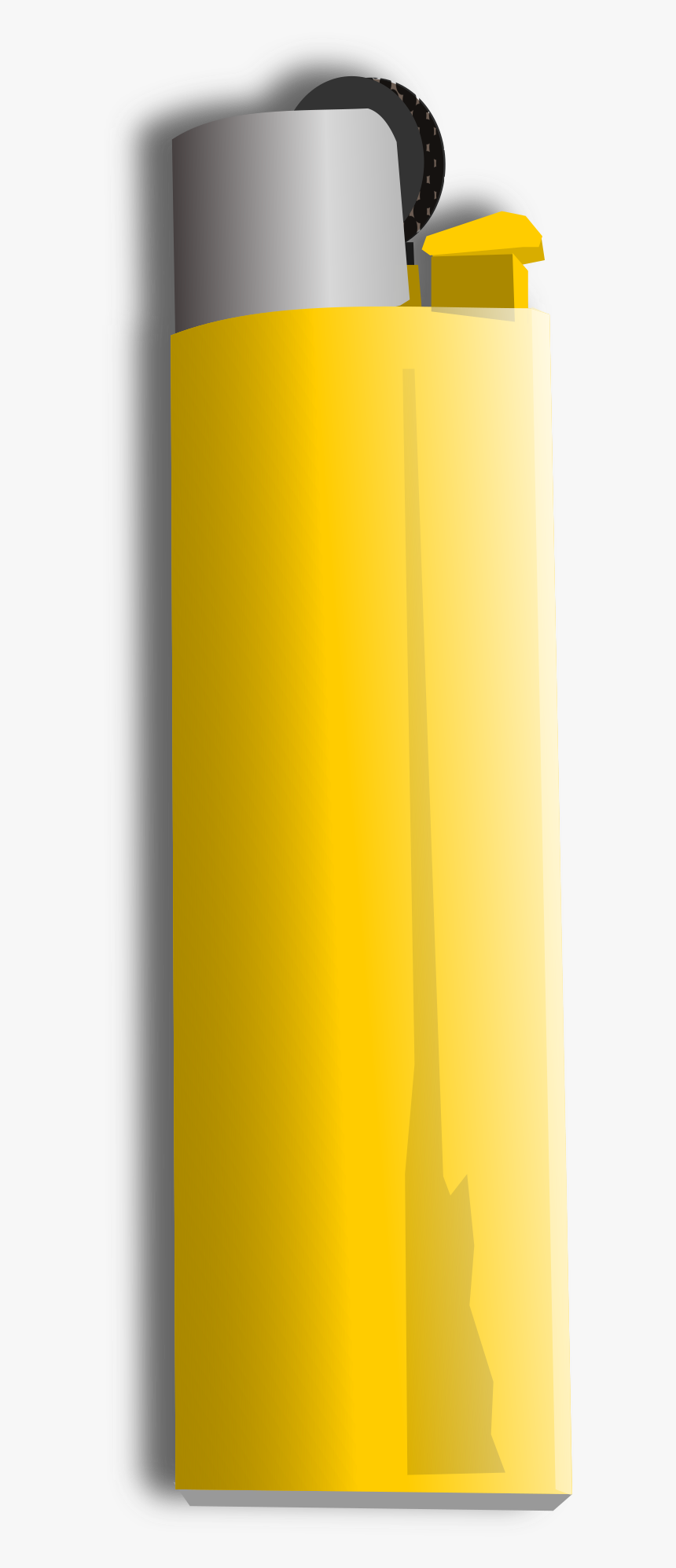 Yellow,lighter,smoking Accessory,vacuum Flask,cylinder,material - Plastic, HD Png Download