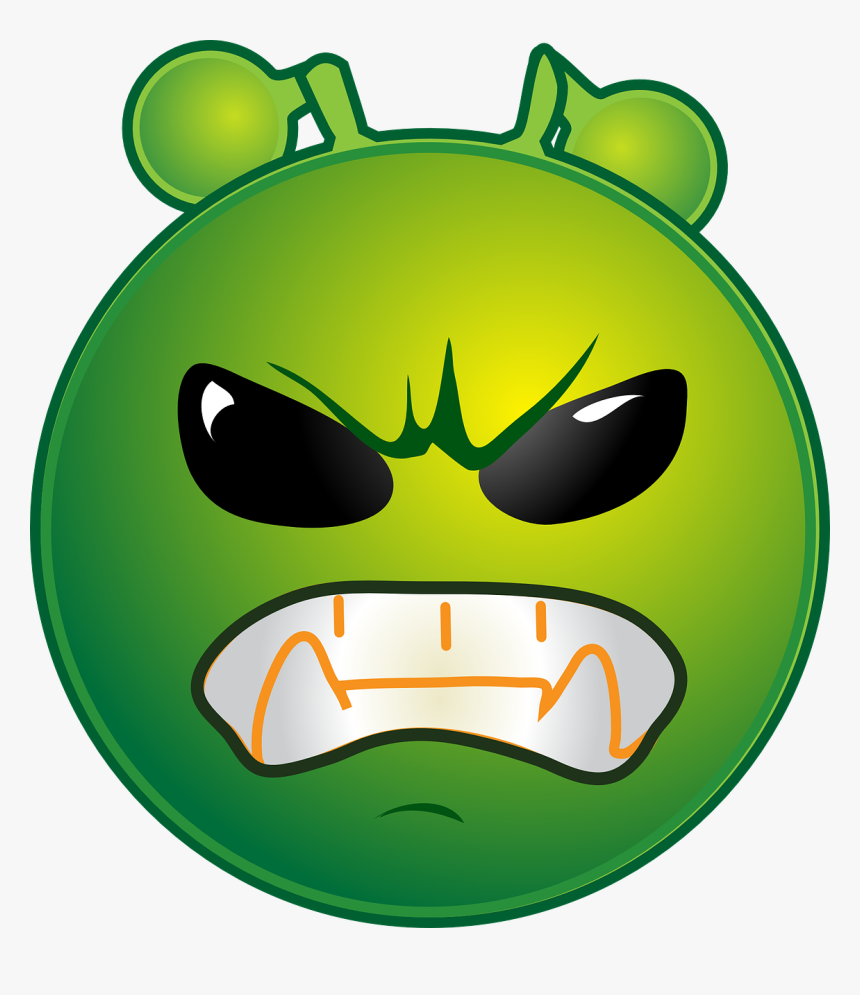 Free Image On Pixabay - Smiley Alien Angry, HD Png Download