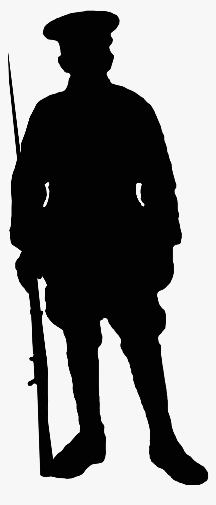 World War 1 Soldier Silhouette At Getdrawings - World War 1 Soldier Silhouette, HD Png Download