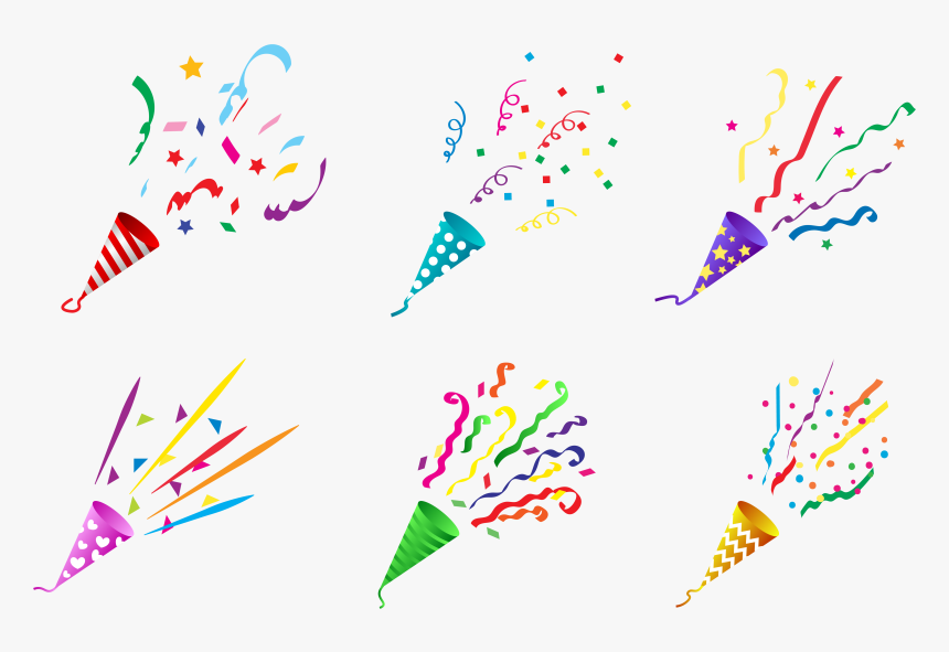 Wedding Invitation Party Clip - Party Popper Clipart, HD Png Download