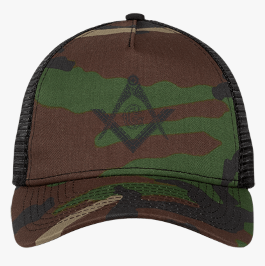 Square & Compass Black Logo Hat - Trucker Hat, HD Png Download
