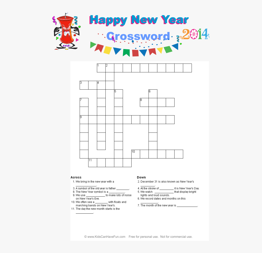 Easy New Year Word Search, HD Png Download