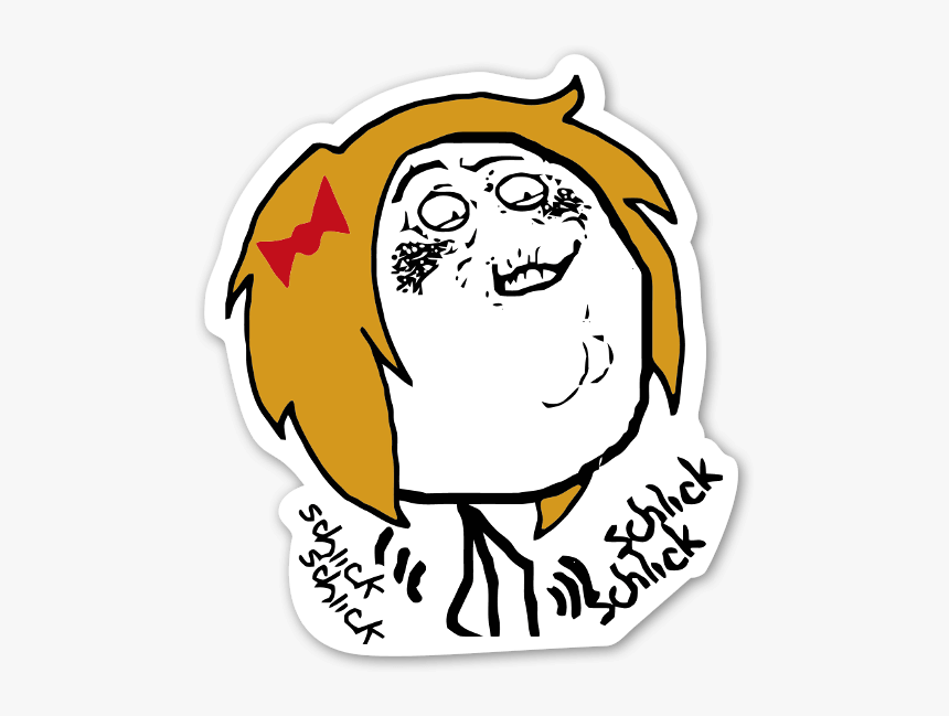 Fap Fap Schlick Chic Rage Face Sticker - Fap Meme, HD Png Download