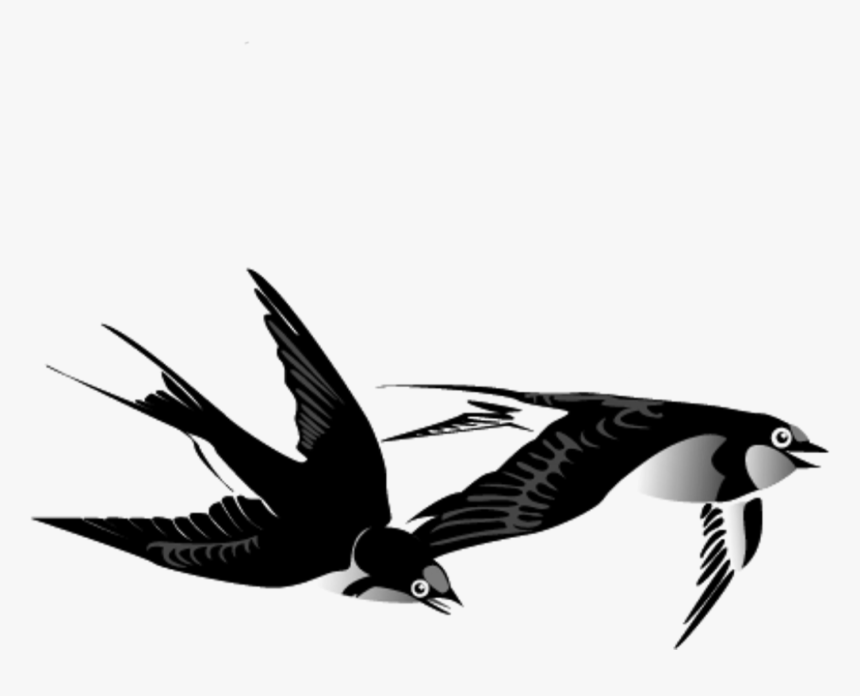 I Swallow Png - Flying Bird Ink Painting, Transparent Png