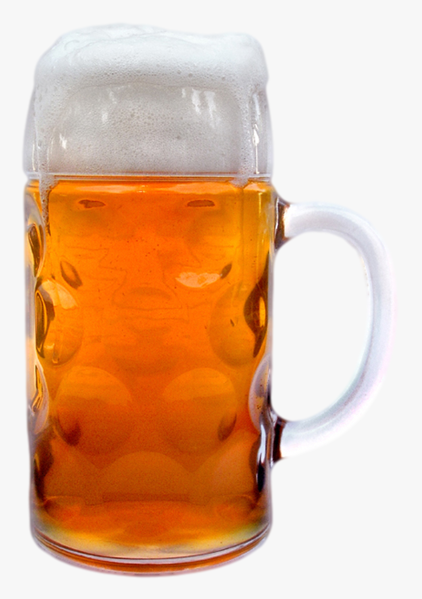 Left Side Of 1 Liter Dimpled Glass German Beer Mug - 1 Liter Beer Mug, HD Png Download