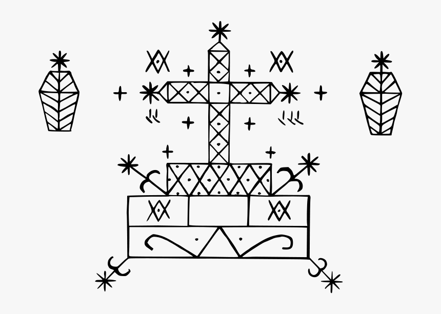800px-vevebaronsamedi - Svg - Baron Samedi Veve, HD Png Download