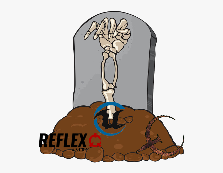 Games Like Quake - Skeleton Hand Coming Out Of Grave, HD Png Download
