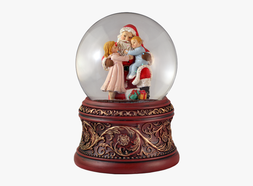 Santa W/kids Water Globe 
 Class - Snow Globe, HD Png Download
