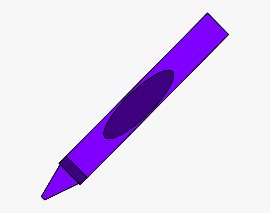 Totetude Crayon Clip Art - Purple Crayon Clip Art, HD Png Download