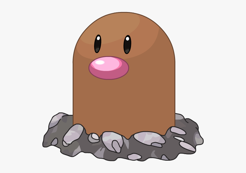 Pokemon - Diglett Pokemon Vector, HD Png Download