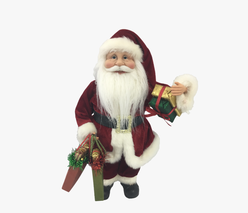 40cm Standing Santa In Red With Shopping Bags, HD Png Download