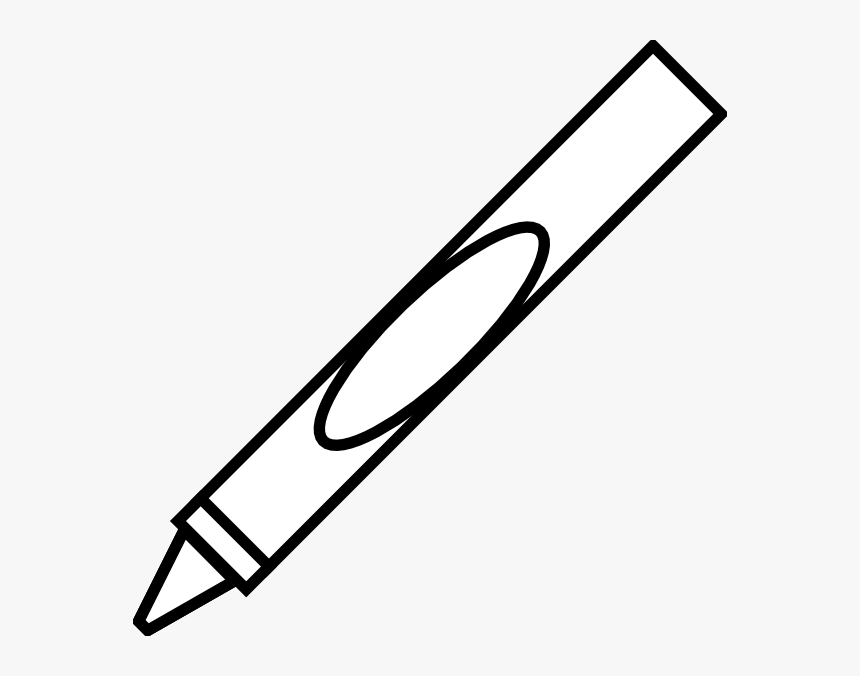 Crayons Transparent Brown - Crayon Black And White, HD Png Download