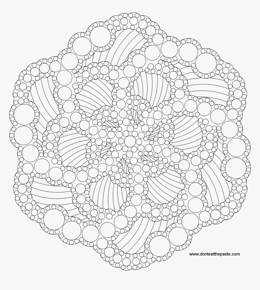 Q Tip Painting Mandalas Template, HD Png Download