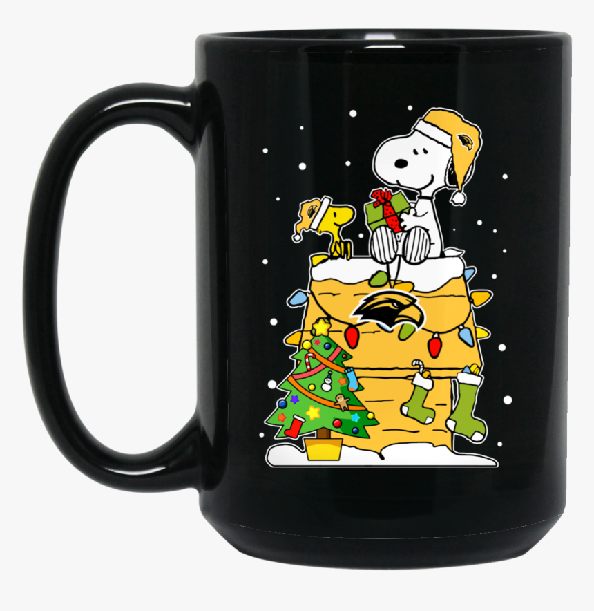 Southern Miss Golden Eagles Mug Christmas Snoopy Woodstock - Beer Stein, HD Png Download