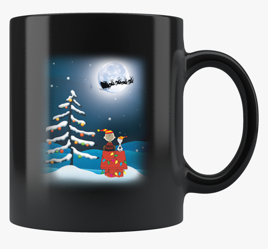 Charlie Brown And Snoopy Christmas Night Light Mug - Mug, HD Png Download