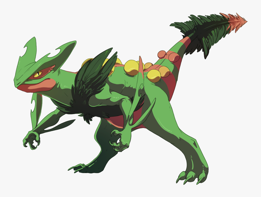 Mega Sceptile Fan Art, HD Png Download