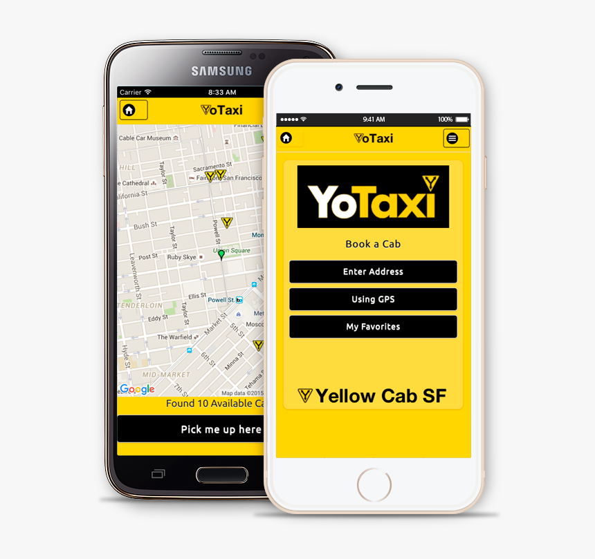 Yotaxi Cab App On Phones - Yo Taxi, HD Png Download