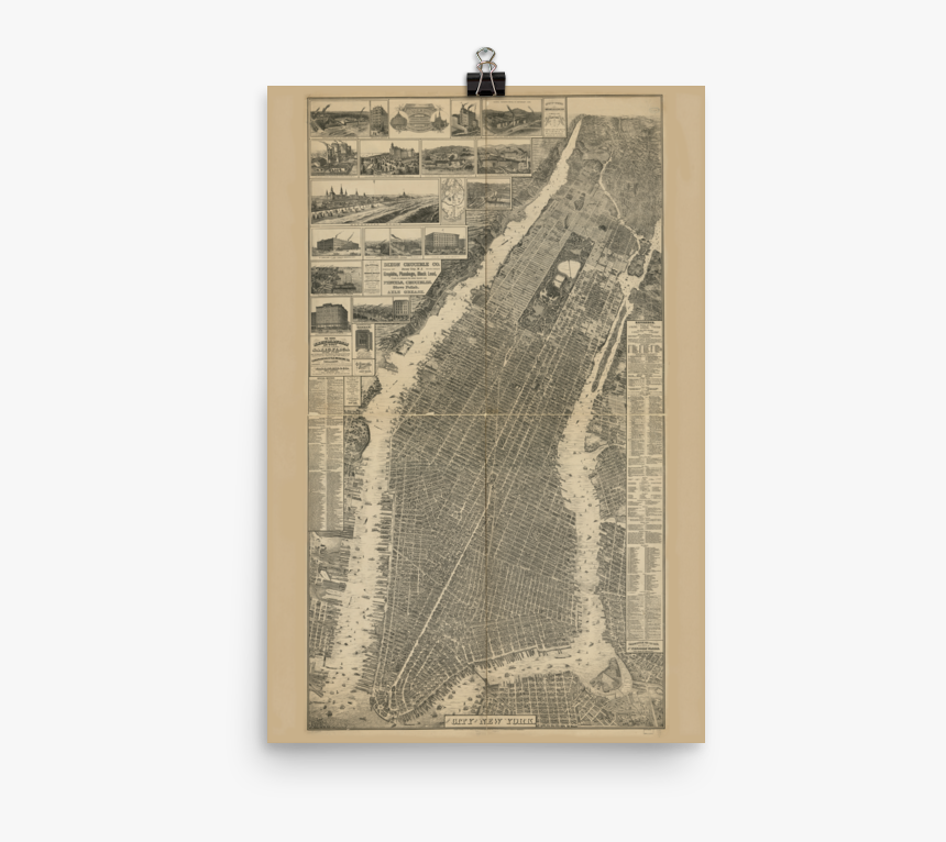 Bird's Eye View Map New York, HD Png Download