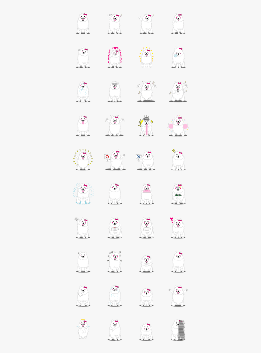 Samoyed Dog Is Always Smiling - Dog, HD Png Download