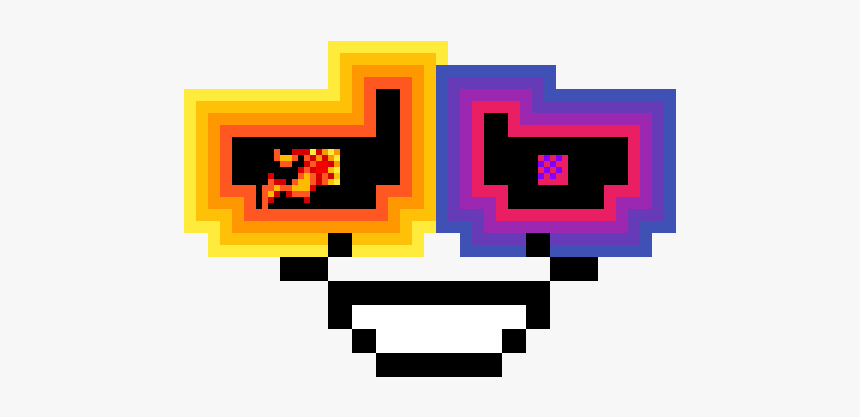 Sunglasses Emoji Pixel Art, HD Png Download
