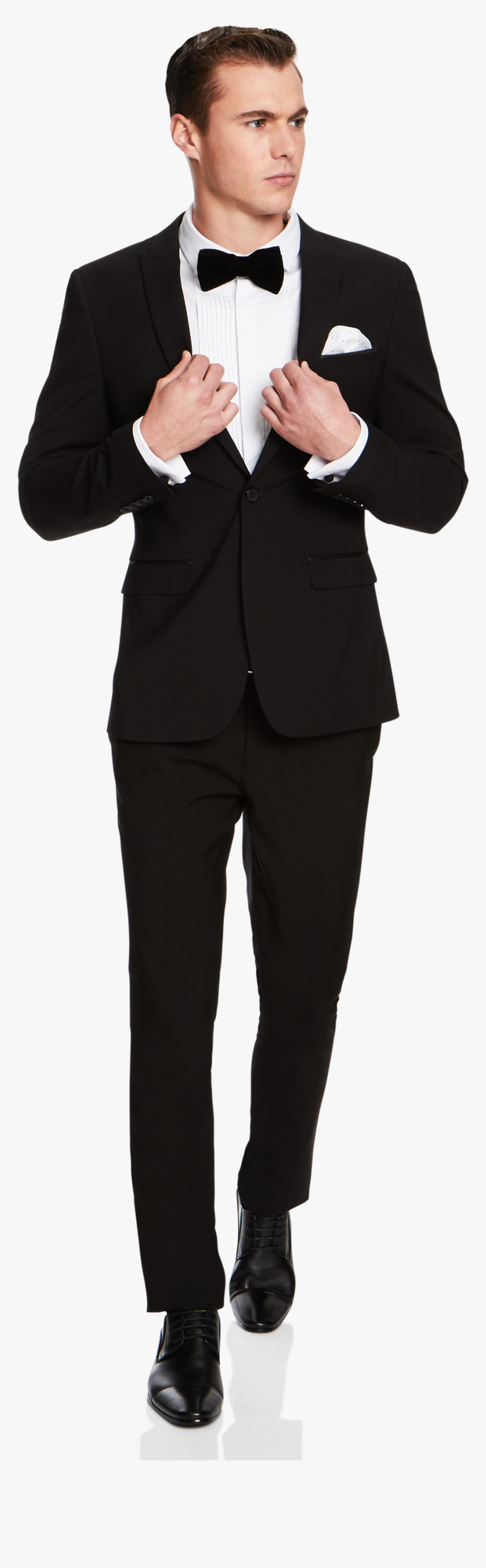 Black Bow Tie Suit, HD Png Download