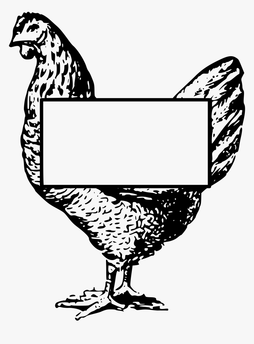 Transparent Chicken Clipart Png - Chicken Frame Border Black And White, Png Download